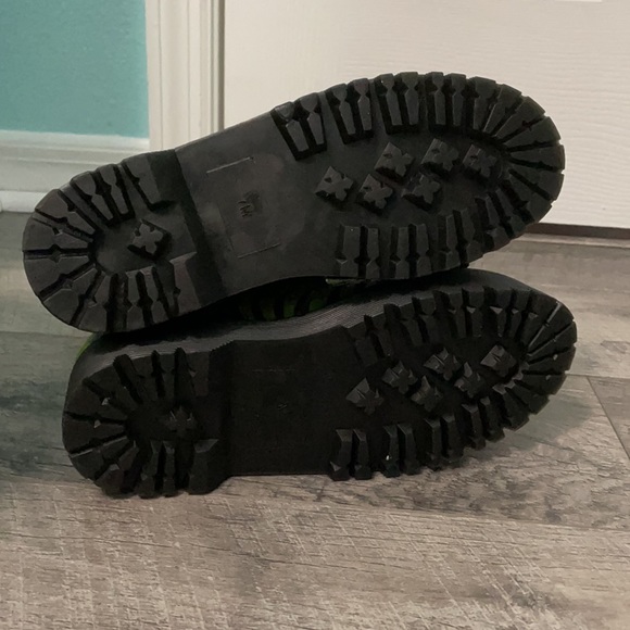 Current Mood Lime/Neon Green and Black Zebra Print Boots - Picture 5 of 10